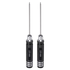 sourcing map 2pcs RC Hex Screwdriver 2mm Hexagon Screwdrivers Wrench RC Hex Driver Repair Tool for RC Models Car Helicopter Boat