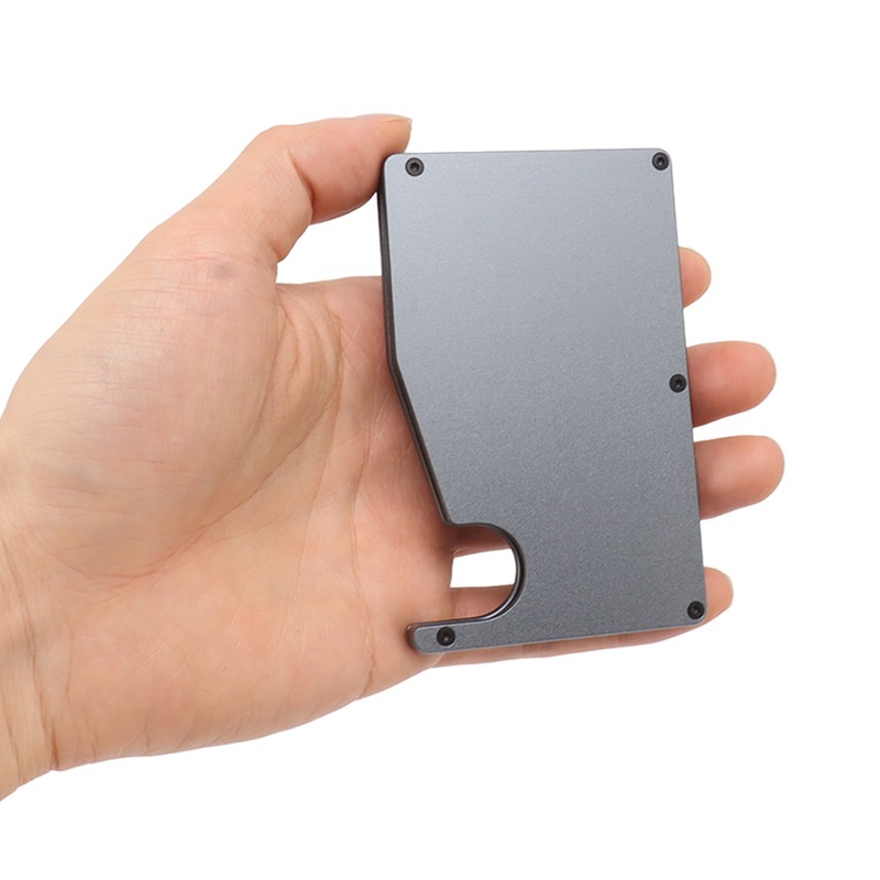 Minimalist Card Holder Aluminum Alloy Auto Ejected Anti Theft Credit