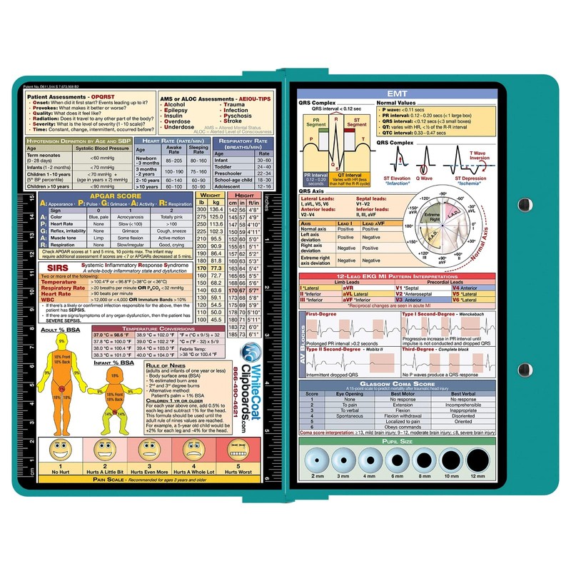 WhiteCoat Clipboard- Teal - EMT Edition