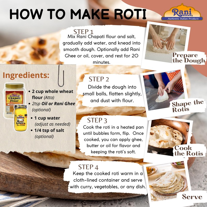 Rani Chapati Flour (100% Pure Whole Wheat Chakki Atta), For
