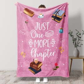 PRSTENLY Book Lover Gifts, Book Gifts Throw Blanket, Bookish Gifts, Gifts for Book Lovers Women Teen Girls on Birthday Christmas Graduation, 50"x60", Pink