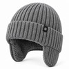 Winter Knit Hat with Ear Flaps for Men and Women