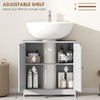 HOMCOM Under Sink Bathroom Cabinet, Pedestal Sink Storage Cabinet with