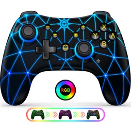 Switch コントローラー 10色RGBライト スイッチ コントローラー ホール効果スティック (ドリフトなし) プロコン 3階段連射機能 無線 プロコン ジャイロセンサー 4つレベル振動 スリープ解除