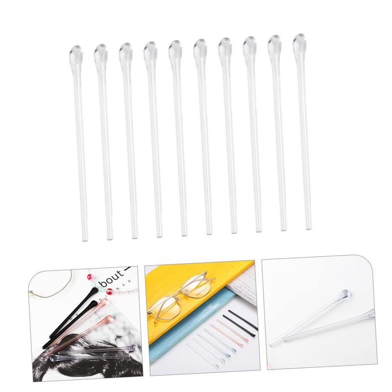 Mipcase 10pc Flexible Eyeglass Ear Grips Non Slip Temple Tips
