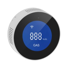 WiFi Gas Detector Alarm for Natural Gas/LPG/City Coal Gas with 85dB Acoustic Alarm and Digital LED Indicator, Methane and Propane Monitors for Homes and Motorhomes