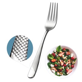 Xideman® 12-Piece Premium Hammered Salad Forks Set (6.7 inch), 18/10 Stainless Steel Forks Silverware, Mirror Polished Dessert Forks for Home, Kitchen, Restaurant, Dishwasher Safe (Silver)