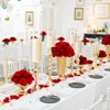 Shihanee Set of 6 Pillar Candles and Glass Cylinder Vases