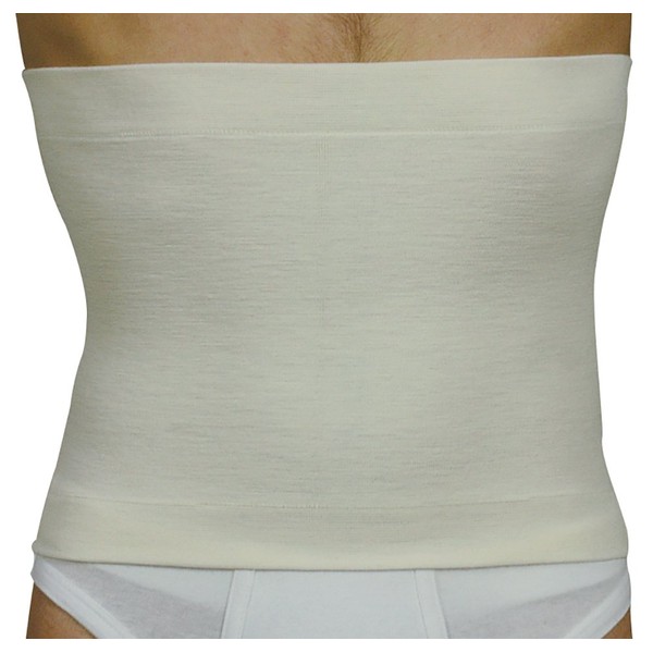 MANIFATTURA BERNINA Elan 500427 Thermal Belt Belly Warmer Merino Wool White Height 27 cm Pack of 1, White
