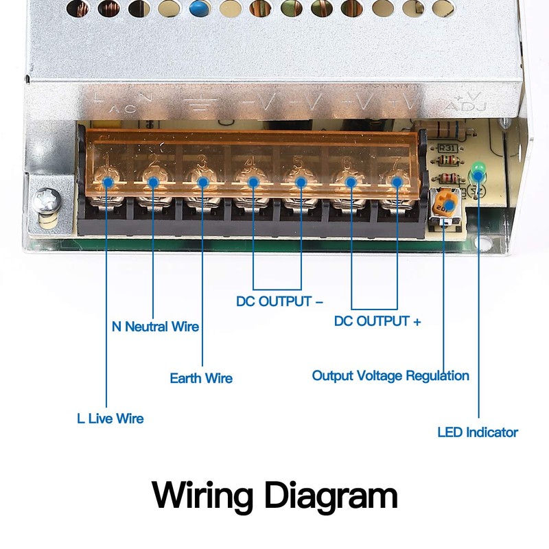 20A 250W 12V DC Power Supply, Universal Regulated Switching AC