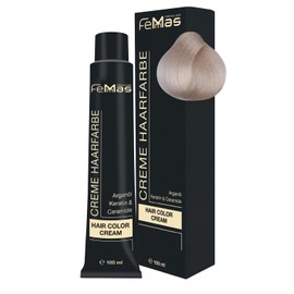 FemMas Hair Colour, Professional Cream Hair Colour for Lightening by up to 5 Shades, Permanent Hair Colouring for Radiant, Durable Colour Results, Super Lightener Ultra Natural 900 S, 100 ml
