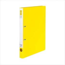 KOKUYO FU-URF420Y Ring Binder, Slim, 2 Rings, A4, Holds 180 Sheets, Yellow