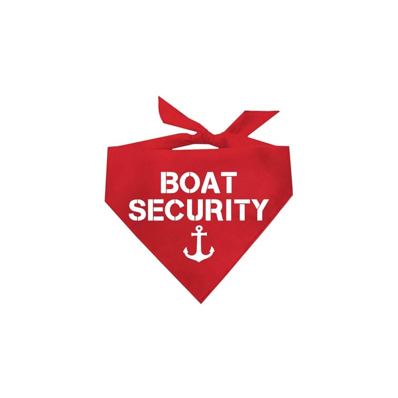 Boat Security Dog Bandana (Red, OS 243)