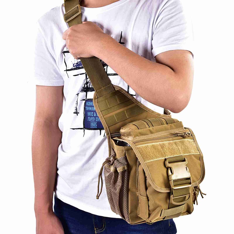 Durable Men Military Chest Shoulder Bag Pack for Travel Hiking