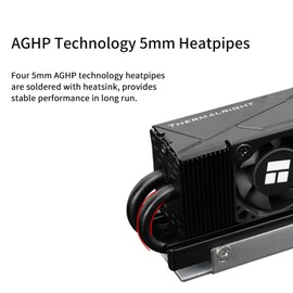 Thermalright HR10 2280 PRO Black SSD Cooler,2280 SSD Heatsink Cooling,Double-Sided Heat Sink,3500-6500RPM High Speed, 4 Copper Heat Pipes,Desktop High Performance 2280 SSD Cooler(HR10 2280 PRO Black)