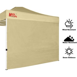 MasterCanopy Instant Gazebo Sidewall Panels Sunwall for 3x3 Pop Up Gazebo, 1 Pack (3x3M,Beige)