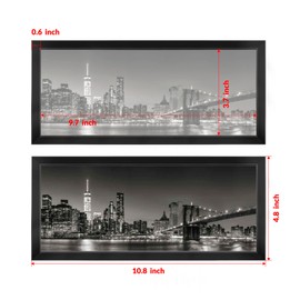 Annecy 4x10 Picture Frame Black（1 Pack）, Panoramic Picture Frame for Wall Decoration, Classic Black Minimalist Style Suitable for Decorating Houses, Offices, Hotels