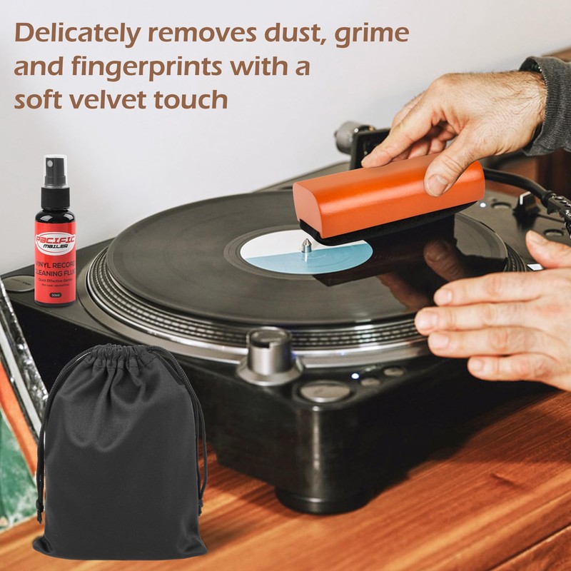 5 in 1 Vinyl Record Cleaning Solution Kit, Includes Soft