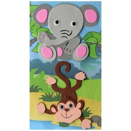 Assorted Foam Paper Shapes - Savannah Animals - 9 Pieces