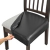 KIDOACOW Soft Leather Chair Seat Covers Dining Chairs Set of