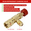 2Pcs Refrigerant Charging Valve Set, 5/16" Safety Adapter Flow Control