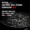 MsMk 12 Inch Nonstick Frying Pan with Lid, Titanium and