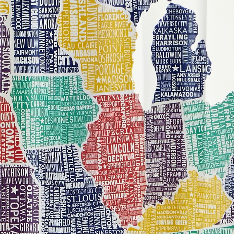 SKL Home by Saturday Knight Ltd. USA Map Shower Curtain,