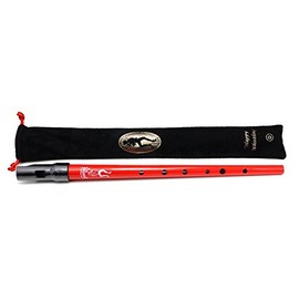 Clarke Sweetone C Traditional Irish Tin Penny Whistle & Soft Black Whistle Pouch (Red)