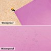 Large Beach Blanket Waterproof Sandproof, Blue Pink Gradient Weighted Polyester