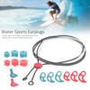 Water Sports Noise Reduction Earplugs with Strap Waterproof Silicone Swimming