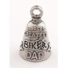 Biker DAD Guardian Biker Bell with Hanger, Black