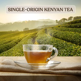 Akina Single-Origin Peach Black Tea Bags | 100% Naturally Fruit Flavored Tea Bags, Kenyan Origin, Gourmet, Hot Beverage (20 Envelope Tea Bags, 40g) | 2-pack | 40 bags total