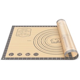 Baking Mat, 26" x 16" Large Silicone Non-slip Baking Pastry Mat with Measurement, Non Stick Silicone Mats for Kitchen Counter, Fondant Mat, Counter Mat, Dough Rolling Mat, Oven Liner, Pie Crust Mat