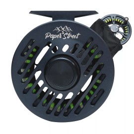 Paper Street Company Large Arbor Fly Fishing Reel Lightweight & Anti-Rust Cast Iron Body 6/8wt, Right