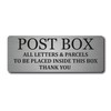 Post Box Sign 20cmx 7.5cm (Brushed Silver)