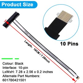 ZHUROUPU SATA Hard Drive Cable HDD Connector for HP Envy 17 17-J 17-J000 M7-J 17T 15-J DW17 6017B0421501 (Black) Includes Screwdriver Removal Tool Kit Pack of 14