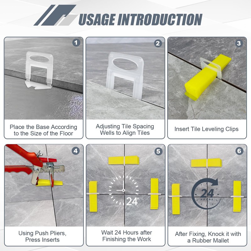 Storystore Tile Leveling Clips Tiles Leveler Spacers - Lippage Free