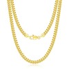 Eterjew 5mm Solid 18k Plated Gold Chain Necklace for Men, Men's Cuban Link Chain Necklace for Men 18 Inch