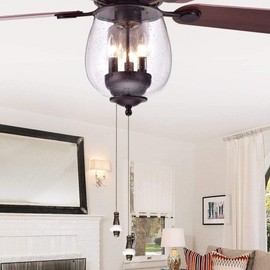 Akahttbn Ceiling Fan Chain Pulls Decorative 12 Inches Bronze Color With White Ceramic Pendant Extension For Ceiling Light Lamp Fan Chain (Copper) 2 Pcs
