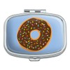 Cute Donut with Sprinkles Chocolate Icing Rectangle Pill Case Trinket
