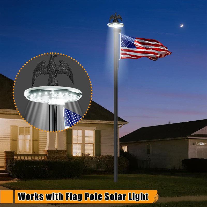 FRF FLAG Black Eagle Head for Decorating Outdoor Flagpoles, Made