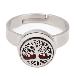 Anillo Difusor de Aceite Esencial, Anillo de Acero Inoxidable con Apertura Ajustable, Anillo de Aceite Esencial de Aromaterapia, Joyería Portátil, Anillo Difusor de Aromaterapia para Mujeres(Tipo 1)