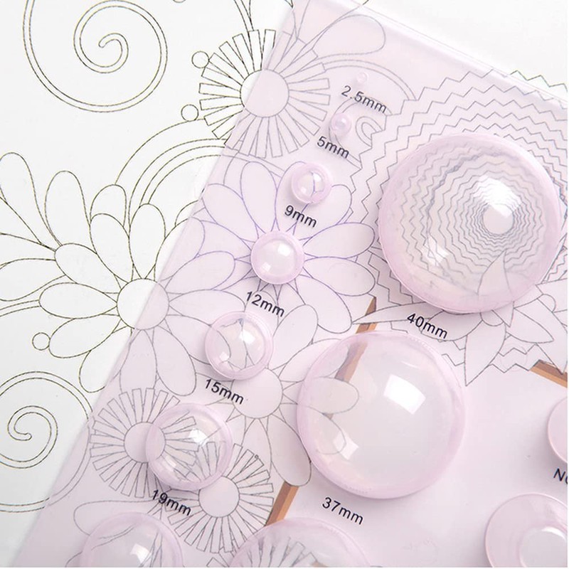 Lind Kitchen 2PCS 3-Row Paper Quilling Tools Concave-Convex Spherical Styler
