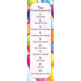 Broadman Lot of 10 Christian Bookmarks "Kids Ten Commandments"  Free Shipping!!