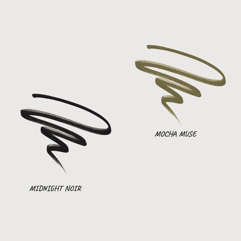 Curved Tip Brown Liquid Eyeliner Pen for Light Hair (Mocha