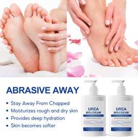 60% Urea Foot Cream for Cracked Heels & Dry Skin – Intensive Heel Repair for Feet and Hand, Deep Moisturizing Urea Cream 60 Percent for Feet & Body, Maximum Strength & Long-Lasting Hydration,200ml