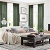 Short Curtains for Bathroom Window,Dark Olive Green Boho Decor Shower,Sheer