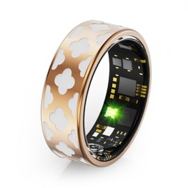 CNBRO Smart Ring for Women Men Fitness Ring Heart Rate Monitor Sleep Smart Ring Step Counter Calorie Pedometer Rings Fashionable Fitness Tracker Remote Control Photograph Rose Gold Ring