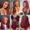 Iluadme Burgundy Braiding Hair Pre Stretched 18inch EZ Braid Pre