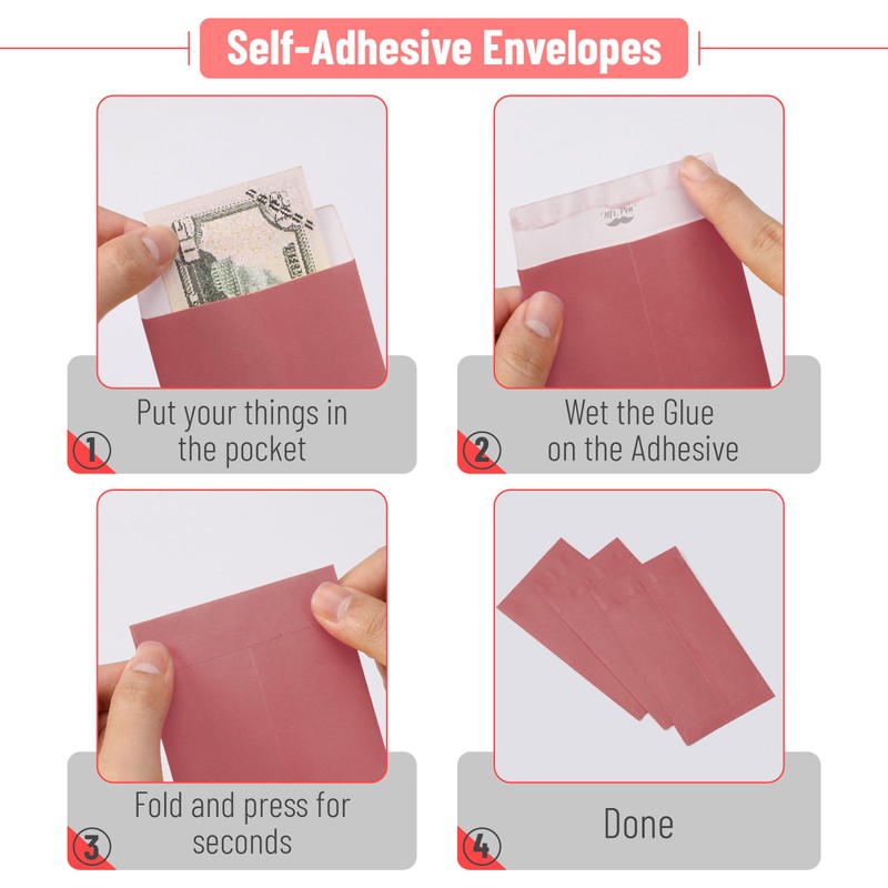 Mr. Pen- Money Envelopes for Cash, 100 Pack, 6.5" x